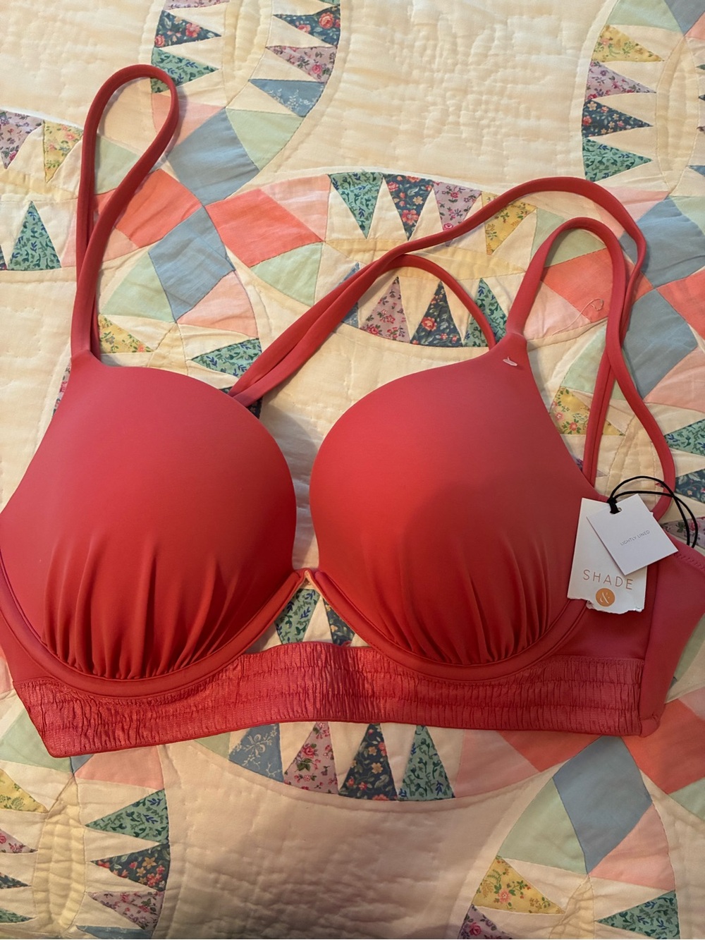 Shade & Shore Coral T-Shirt Bra